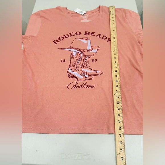 NWT Pendleton Women’s Rodeo Ready Graphic Tee Pink T-Shirt Size XXL - Picture 7 of 8
